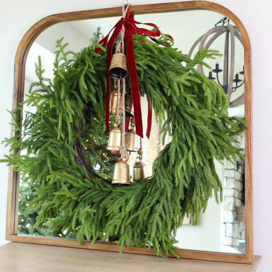 Welcome the Season: A 30" Norfolk Pine Wreath for an Inviting Holiday Ambiance