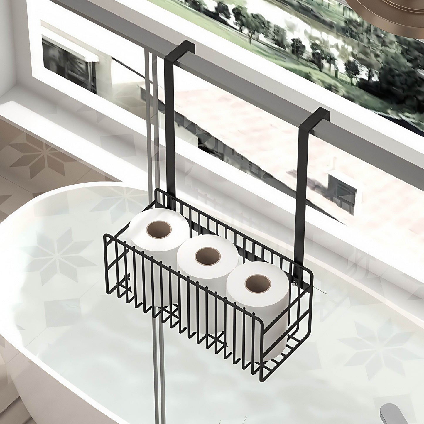 Naawe No-Punch Hanging Shower Gel Storage Shelf for Bathroom - Naawe