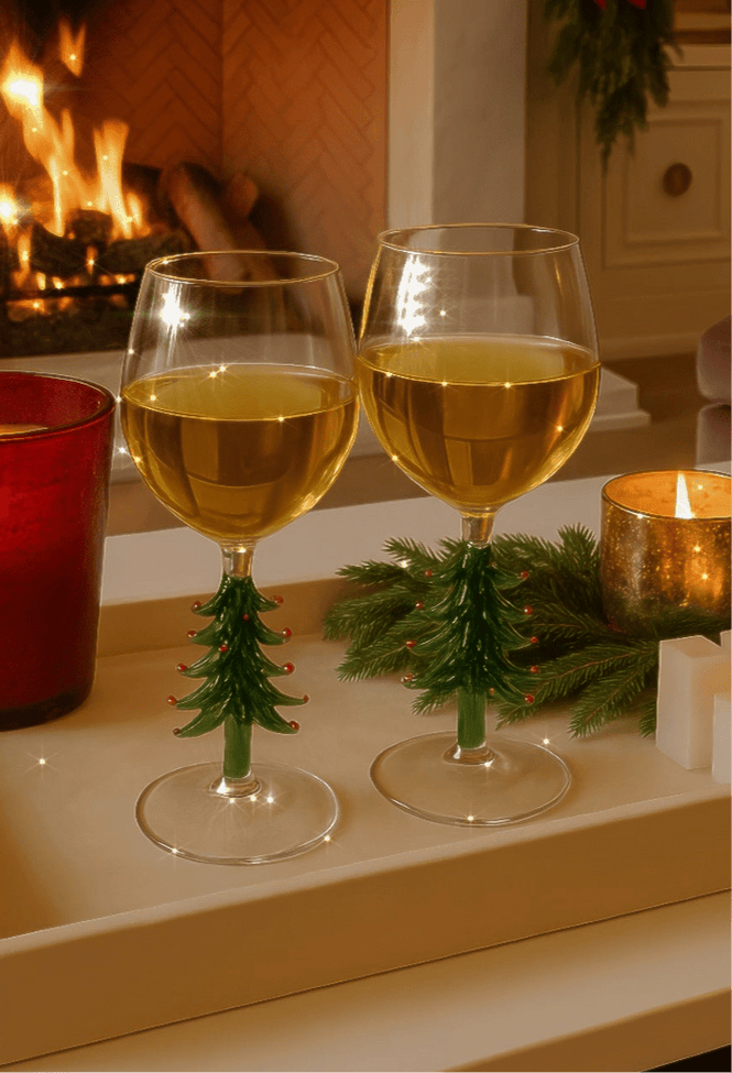 Merry Christmas Wine Flute Set of 2