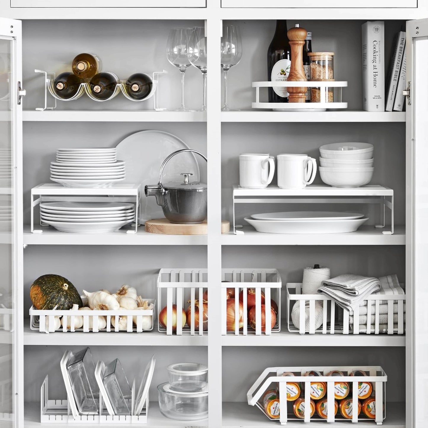 Naawe Kitchen Storage Glass Spice Bottle Shelf Set Jar - Naawe