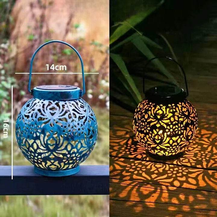 Naawe™ Solar Iron Hollow Lantern - Naawe