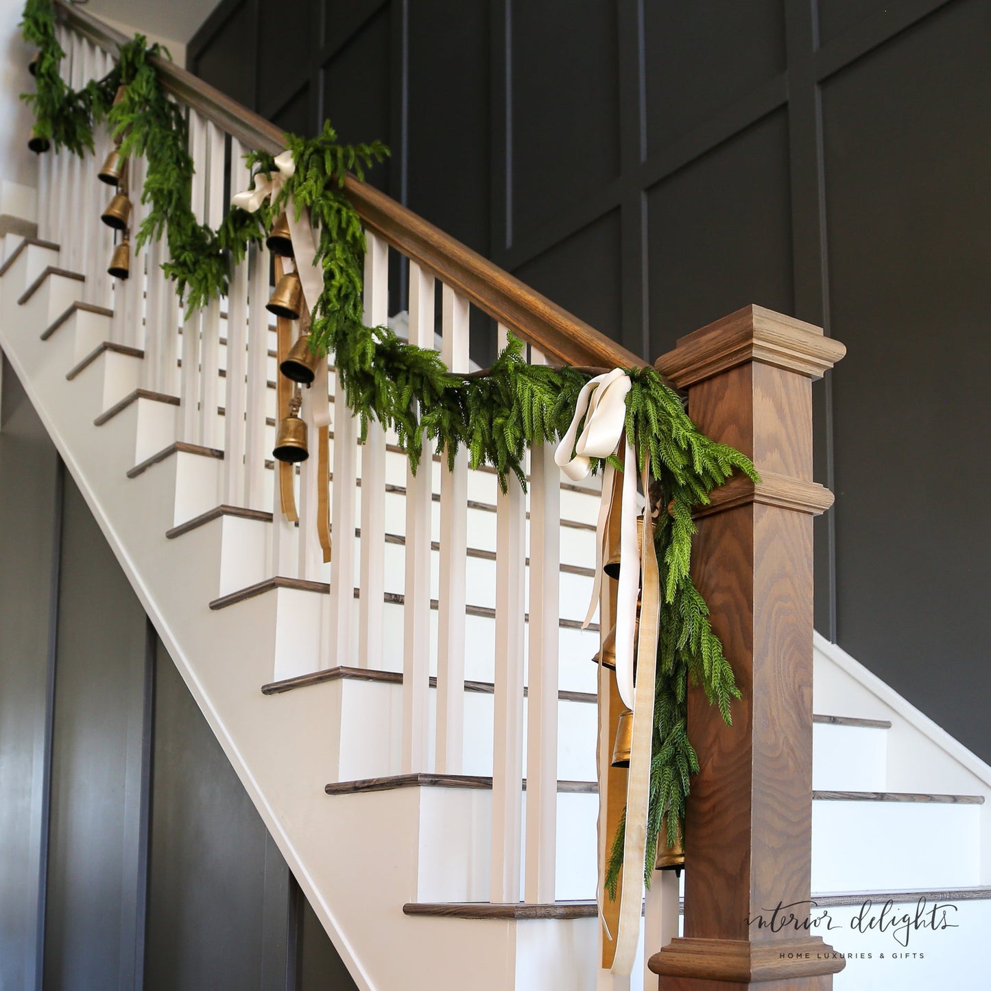 15ft Premium Norfolk Pine Garland - Effortlessly Drape Your Mantel & Staircase