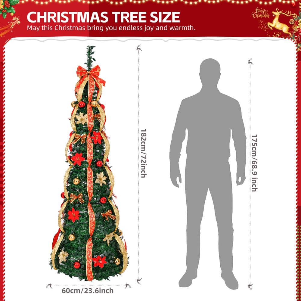 The Smarter Way to Trim Your Tree: A 7.5ft Pop-Up Christmas Tree Pre-Lit with 200 LEDs