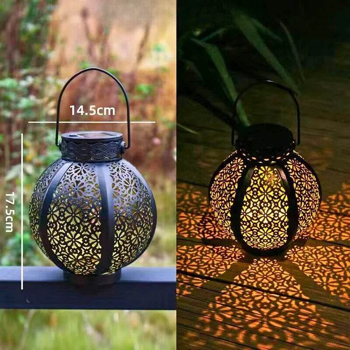 Naawe™ Solar Iron Hollow Lantern - Naawe