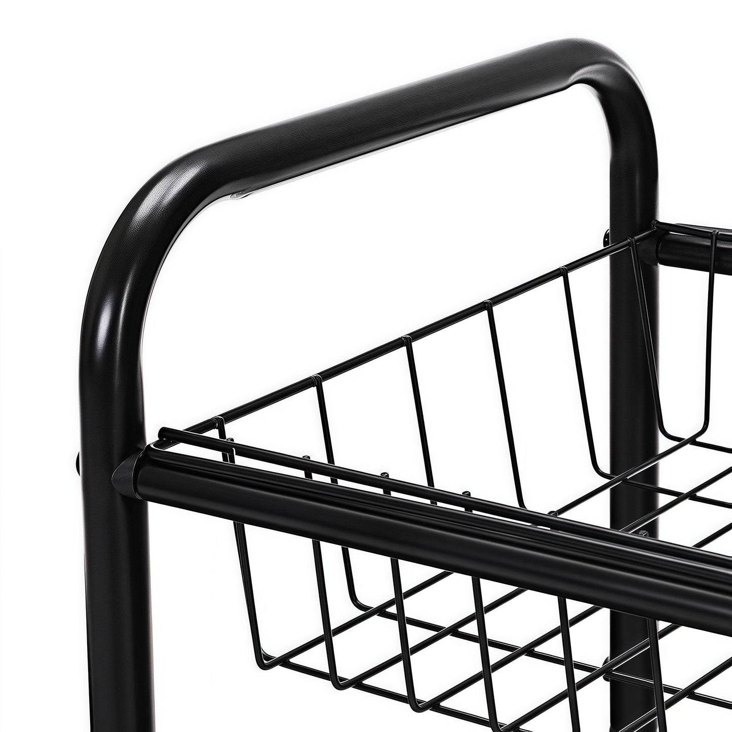 Naawe 3-Tier Metal Rolling Cart on Wheels with Baskets - Naawe