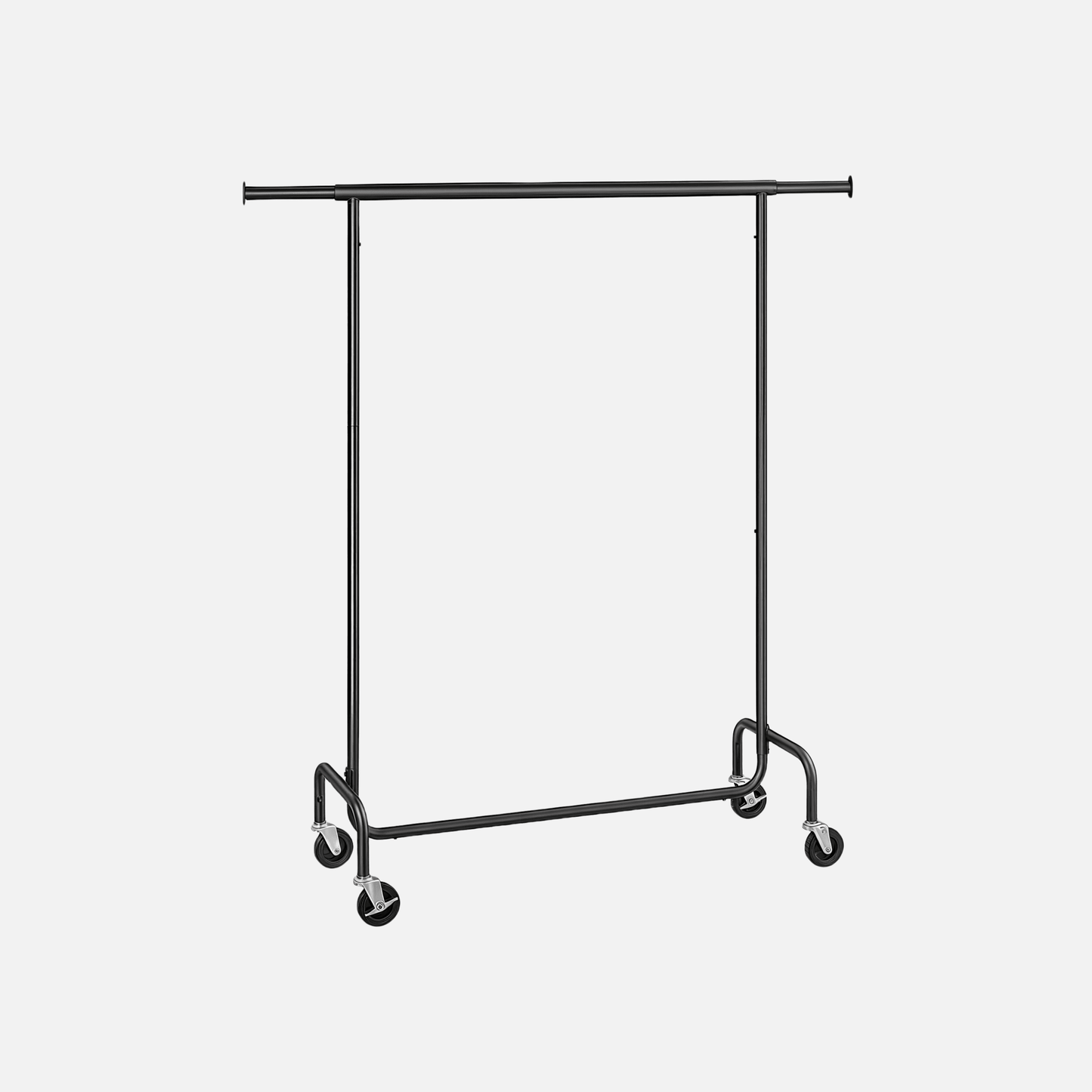 Naawe Stainless Steel Adjustable Heavy Duty Clothes Rack with Wheels with Retractable Hanging Bar - Naawe
