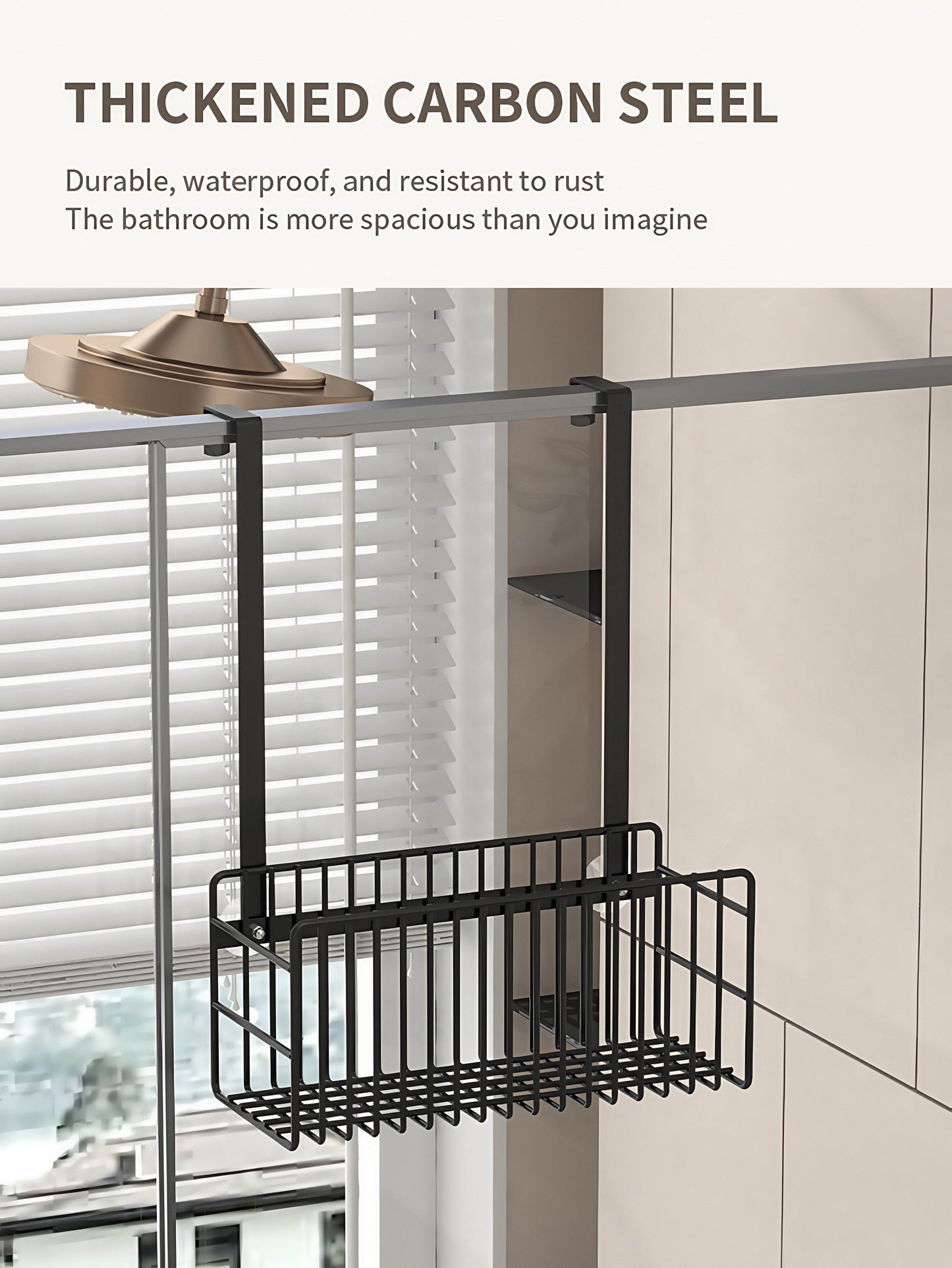 Naawe No-Punch Hanging Shower Gel Storage Shelf for Bathroom - Naawe