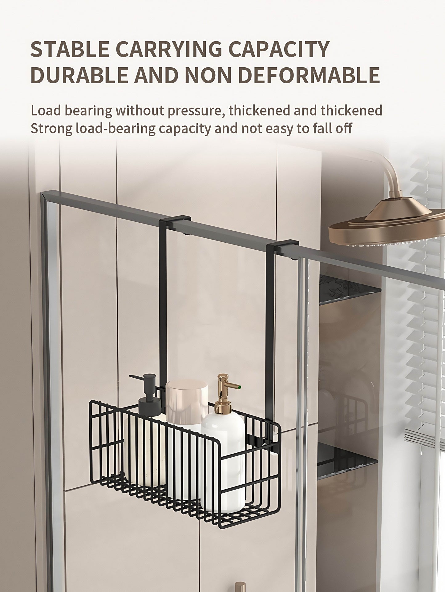 Naawe No-Punch Hanging Shower Gel Storage Shelf for Bathroom - Naawe