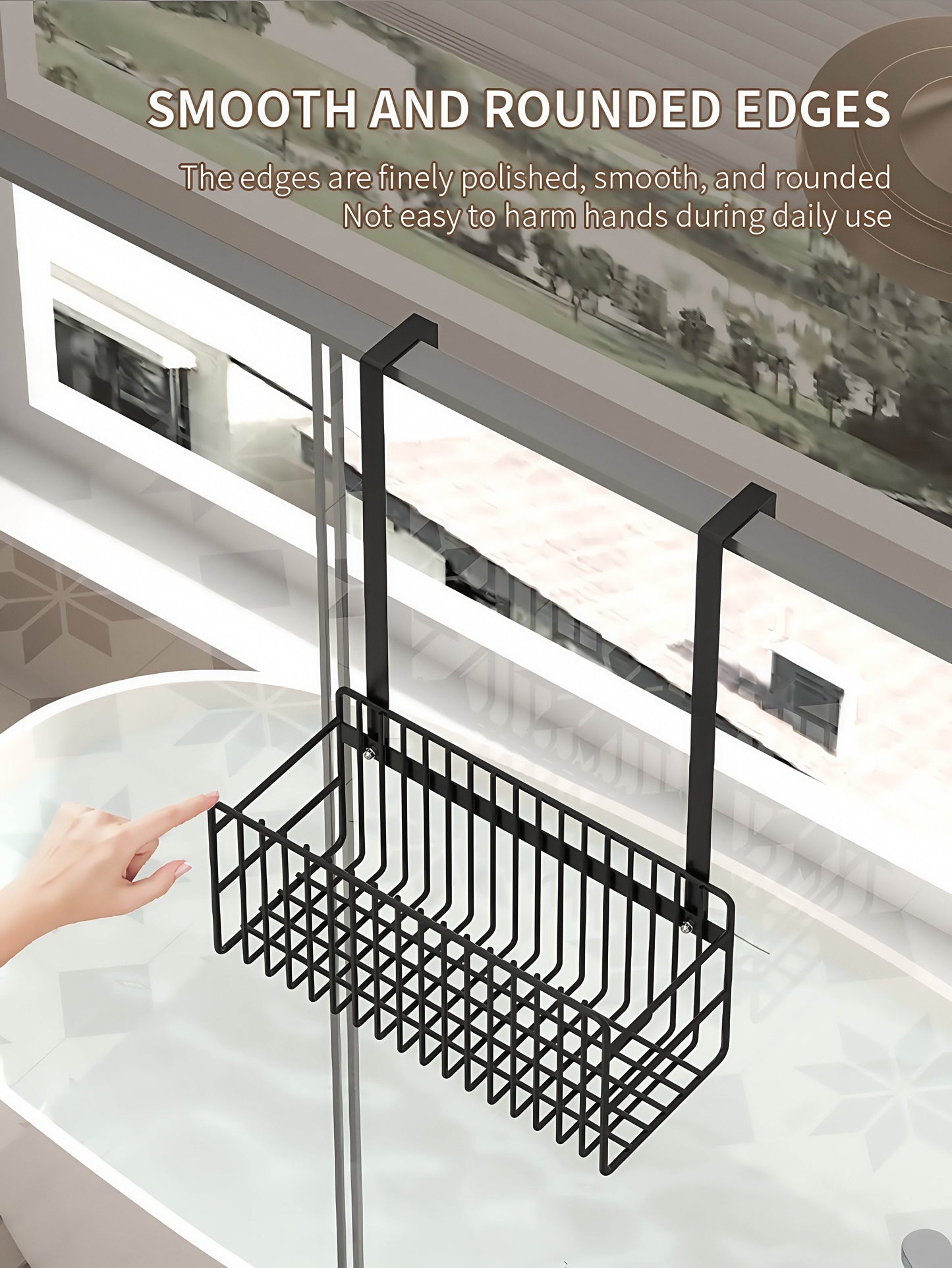Naawe No-Punch Hanging Shower Gel Storage Shelf for Bathroom - Naawe