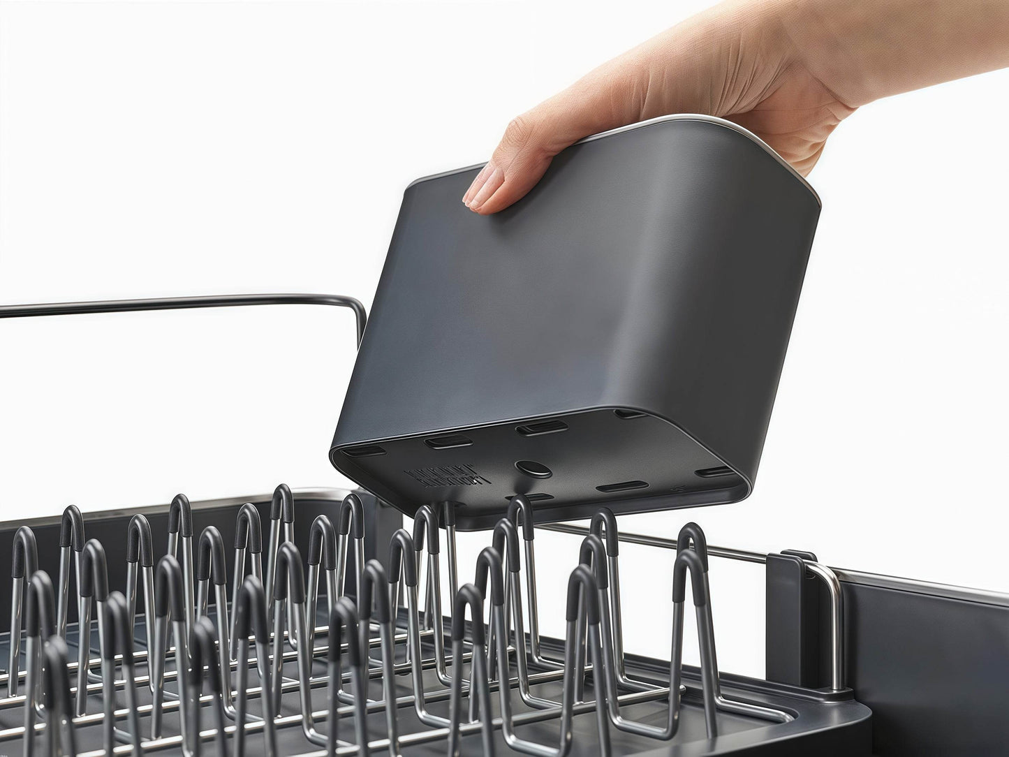 Naawe Steel Expandable Dish Rack Holds 16 Pieces White Single Tier - Naawe