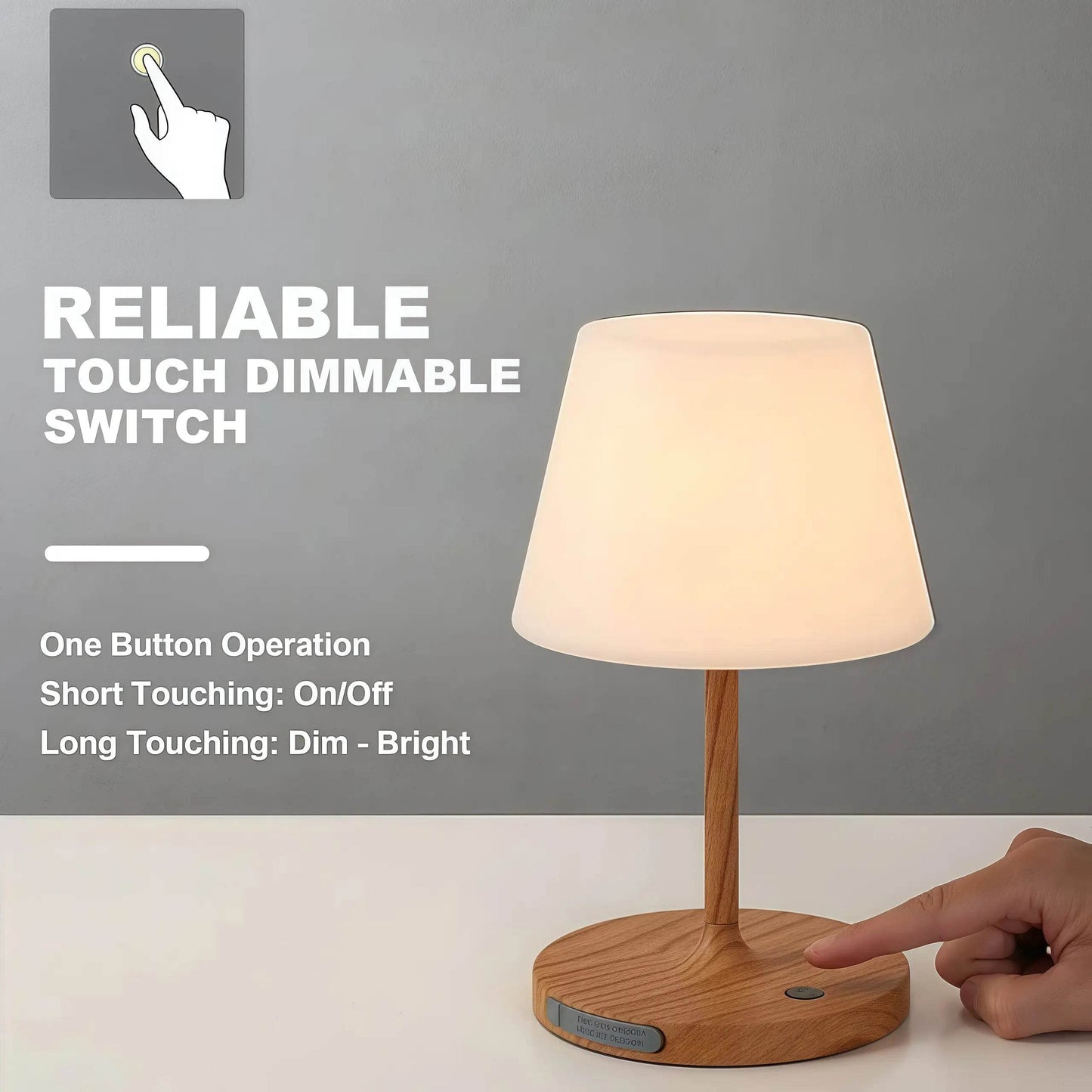 Naawe Bestseller Waterproof Table Lamp|Dual USB/Outlet Power|IPX4 for Bathroom/Bedside/Camping - Naawe