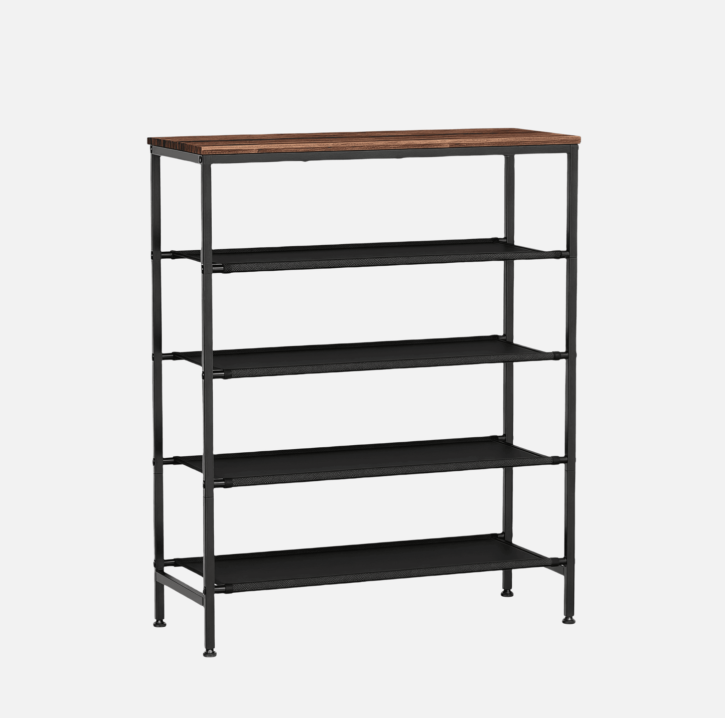 Naawe Multi-Functional Patchwork Wooden Board Assembly 5 Tier Shoe Rack for 12-16 Pairs of Shoes - Naawe
