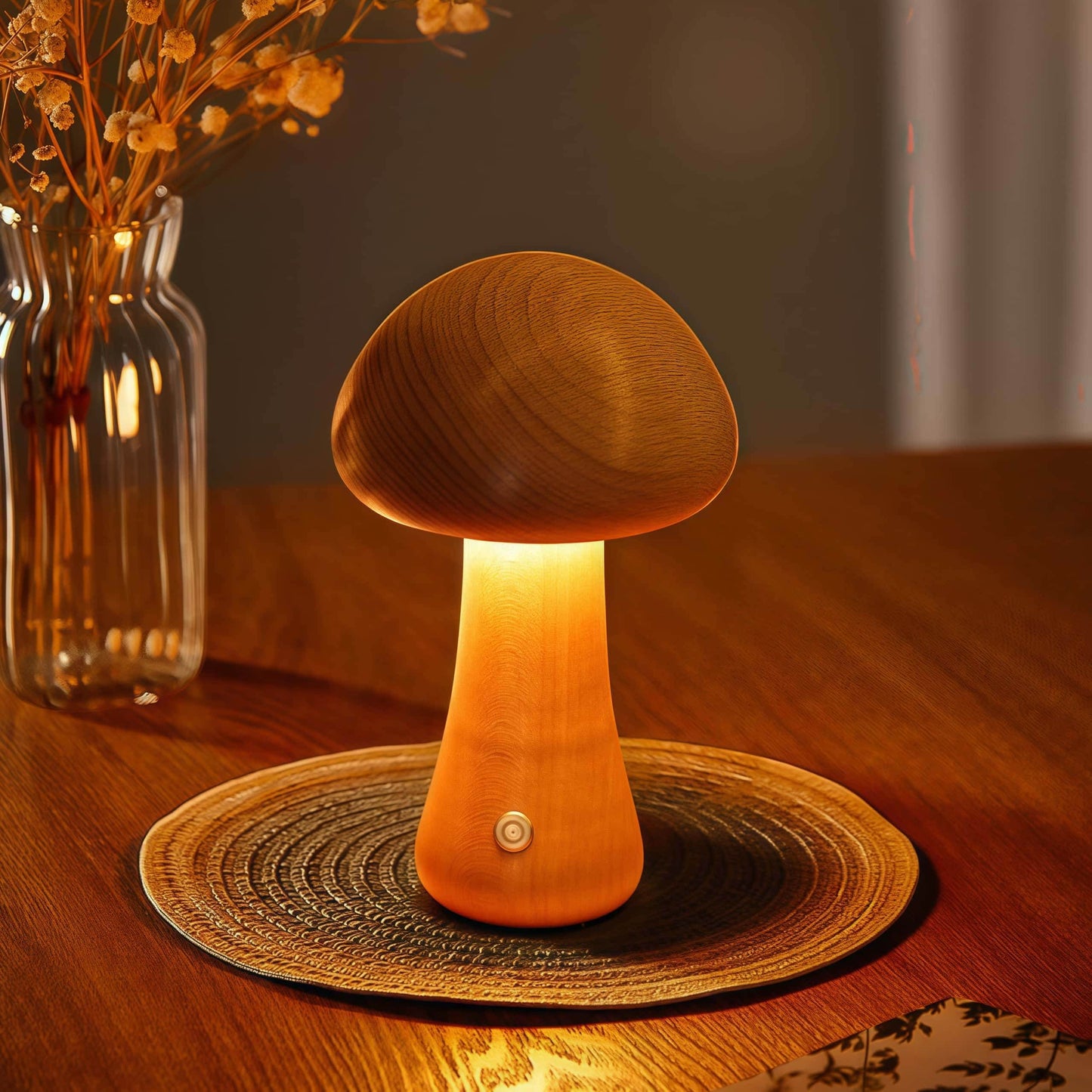 NAAWE Premium European Beech Lamp – Handcrafted | Wireless Charging - Naawe