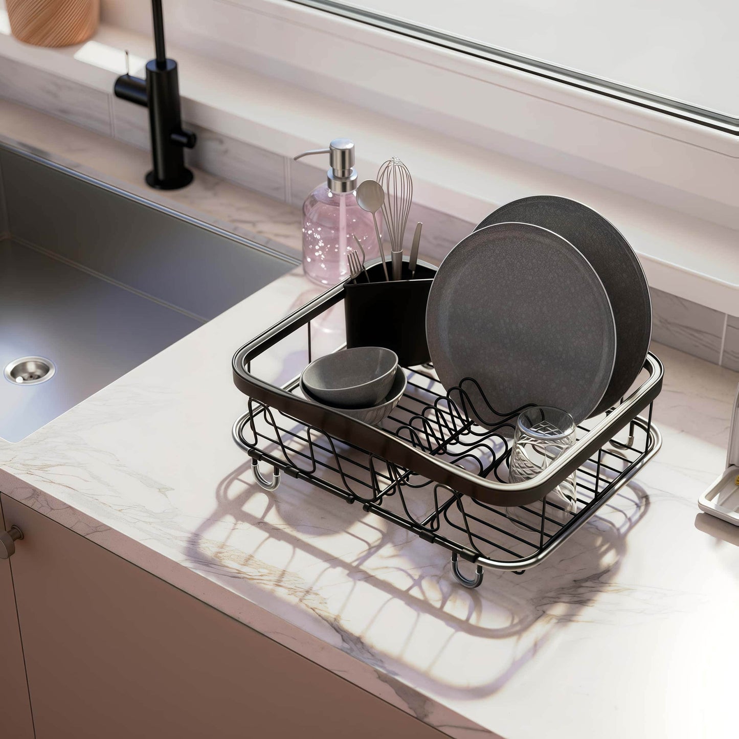 Naawe Simple Storage Carbon Steel Drainage Dish Rack Shelf - Naawe