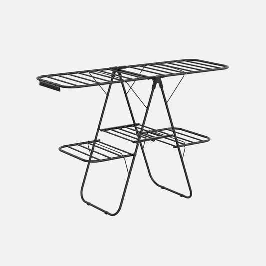 Naawe Foldable 2-Level Clothes Drying Rack with Height-Adjustable Wings - Naawe