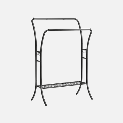 Naawe Double Rod Clothes Rack with Shelves - Naawe