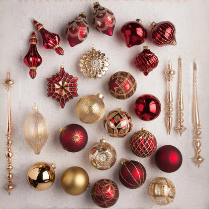 Brilliant Bordeaux Ornament Collection