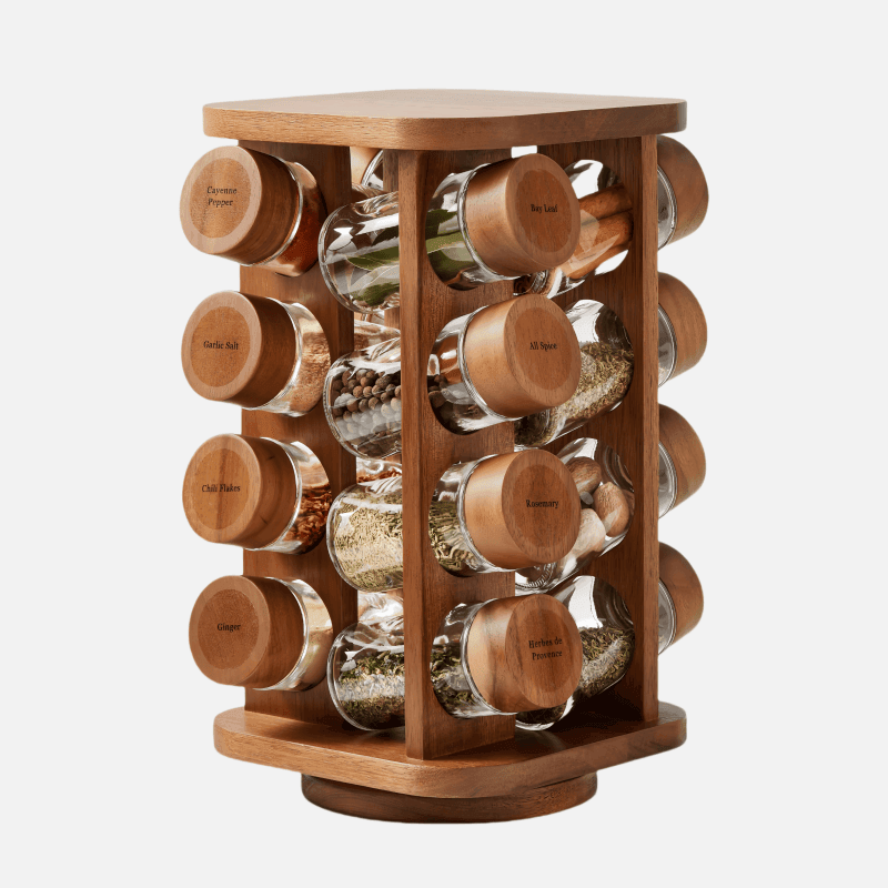 Naawe Kitchen Multi-Layer Bamboo Spice Sorting Format Organizer Display Rack - Naawe