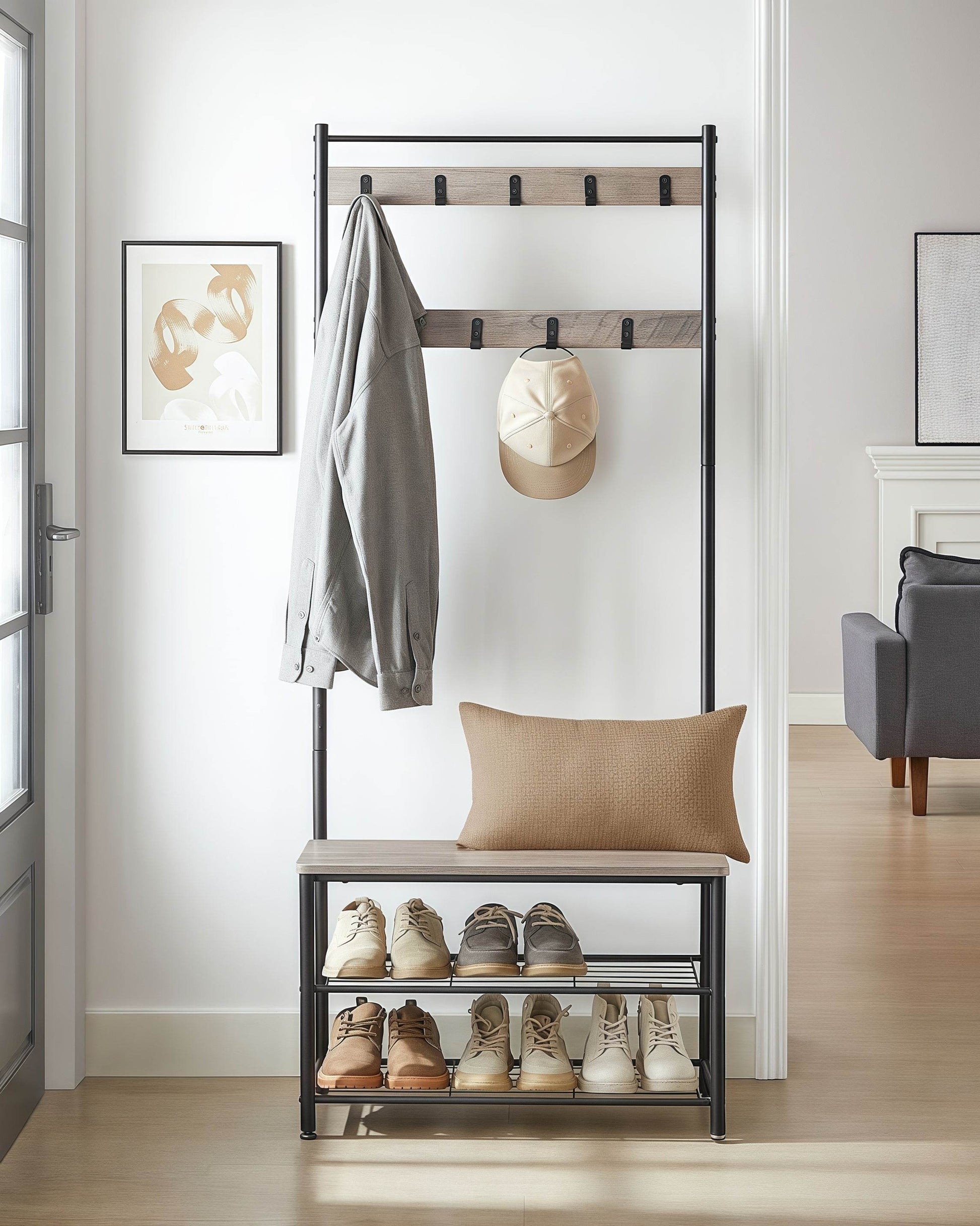 Naawe Household Floor Multifunctional Clothes Rack Shoe Organizer - Naawe