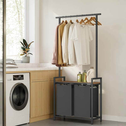 Naawe Household Removable Sortable 2-Section Laundry Hamper Organizer with Hanger - Naawe