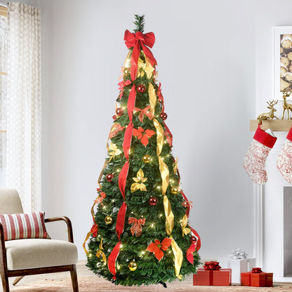 The Smarter Way to Trim Your Tree: A 7.5ft Pop-Up Christmas Tree Pre-Lit with 200 LEDs