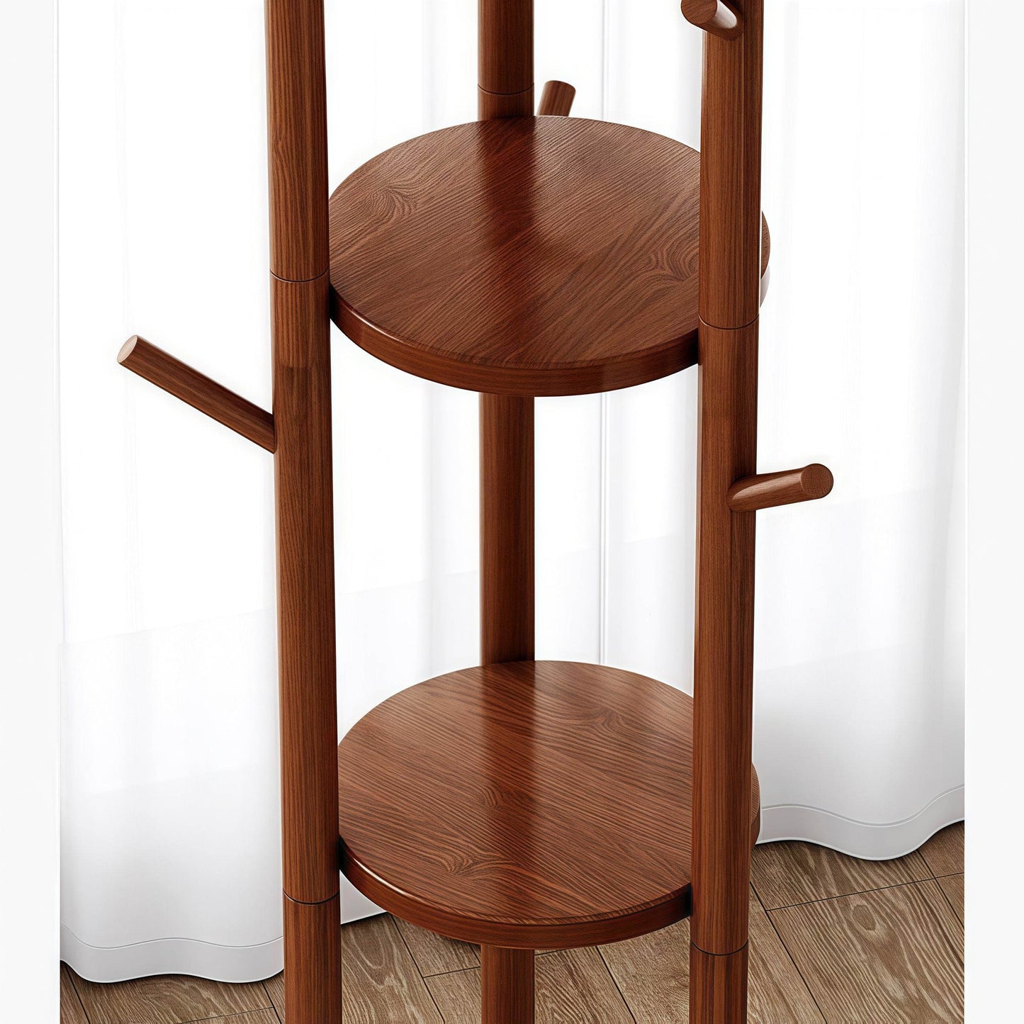 Naawe Bedroom Freestanding Floor-standing Solid Wood Rotatable Coat Rack - Naawe
