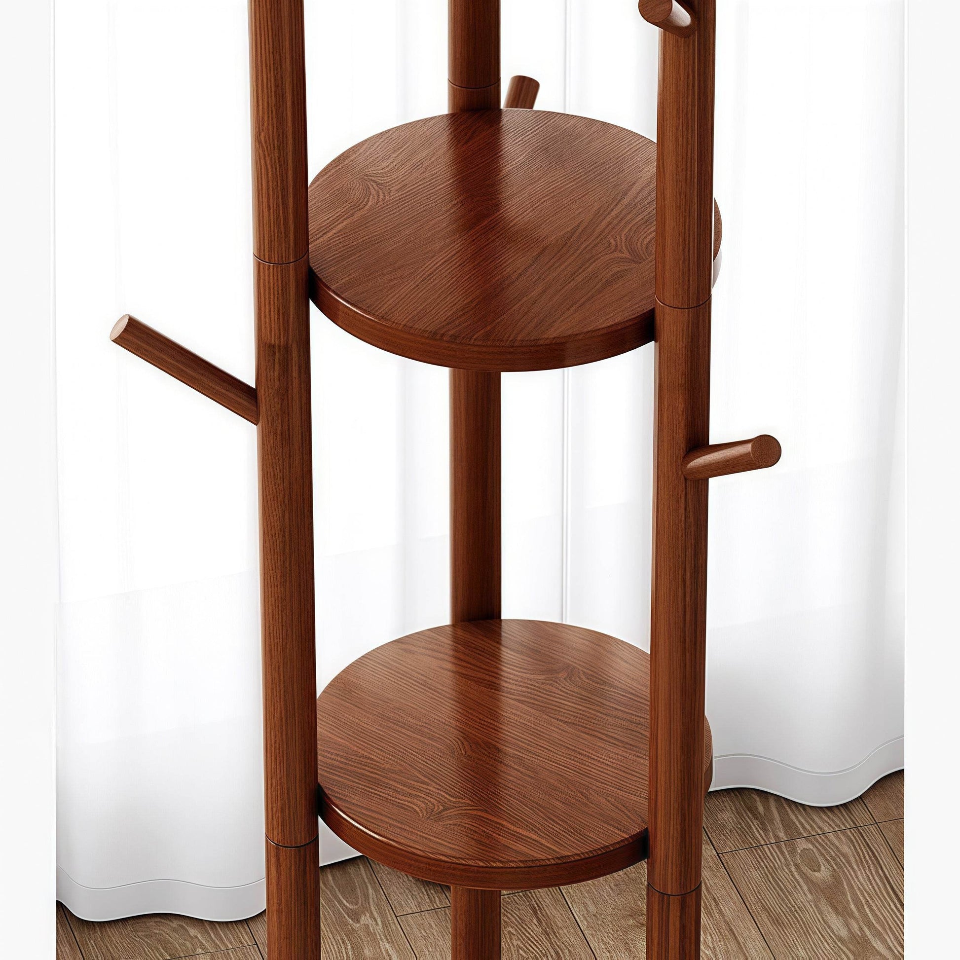 Naawe Bedroom Freestanding Floor-standing Solid Wood Rotatable Coat Rack - Naawe