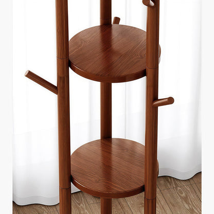Naawe Bedroom Freestanding Floor-standing Solid Wood Rotatable Coat Rack - Naawe
