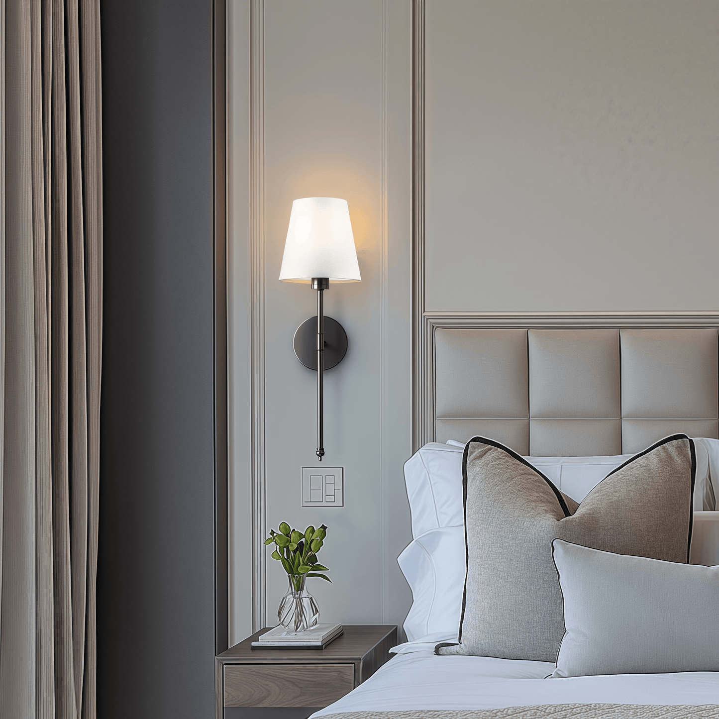 Naawe No-Drill Rechargeable Wall Light – RGB Remote Control | Living Room & Bedroom