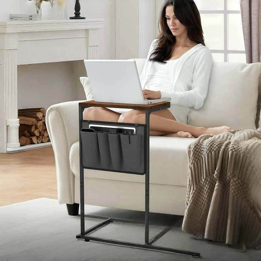Naawe C-Shaped Side Table for Sofa Recliner with Storage Bag - Naawe