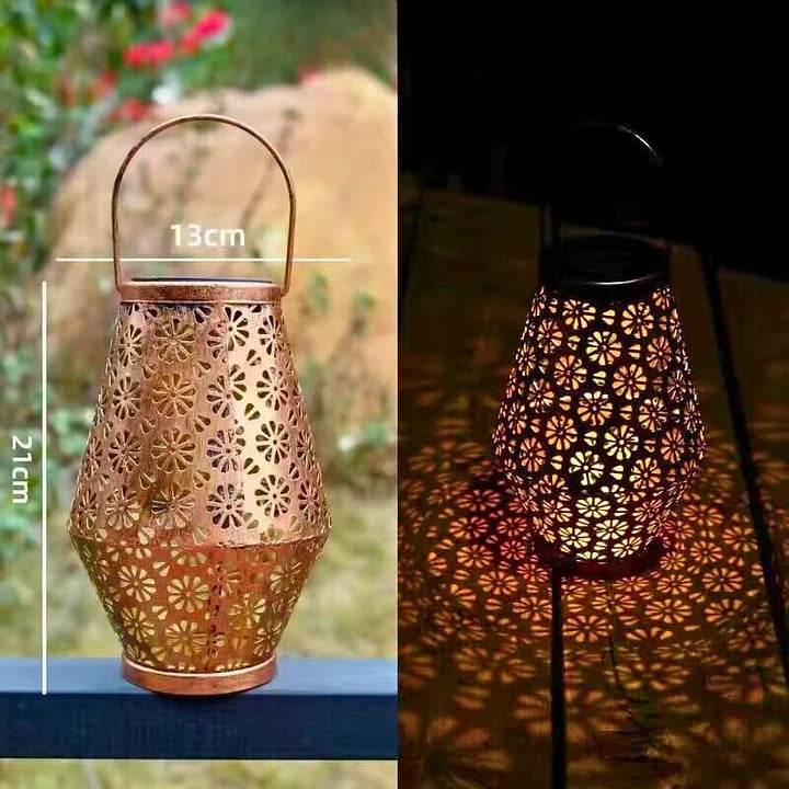 Naawe™ Solar Iron Hollow Lantern - Naawe