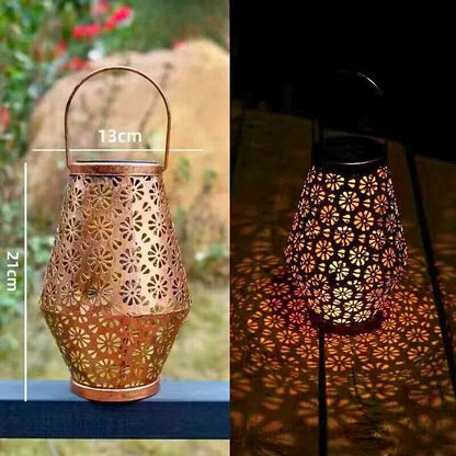 Naawe™ Solar Iron Hollow Lantern - Naawe
