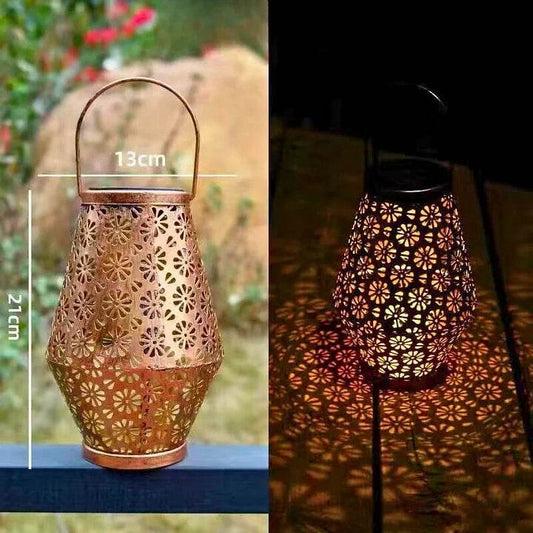 Naawe™ Solar Iron Hollow Lantern - Naawe