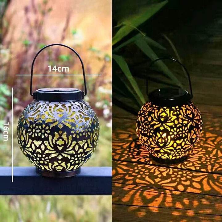 Naawe™ Solar Iron Hollow Lantern - Naawe