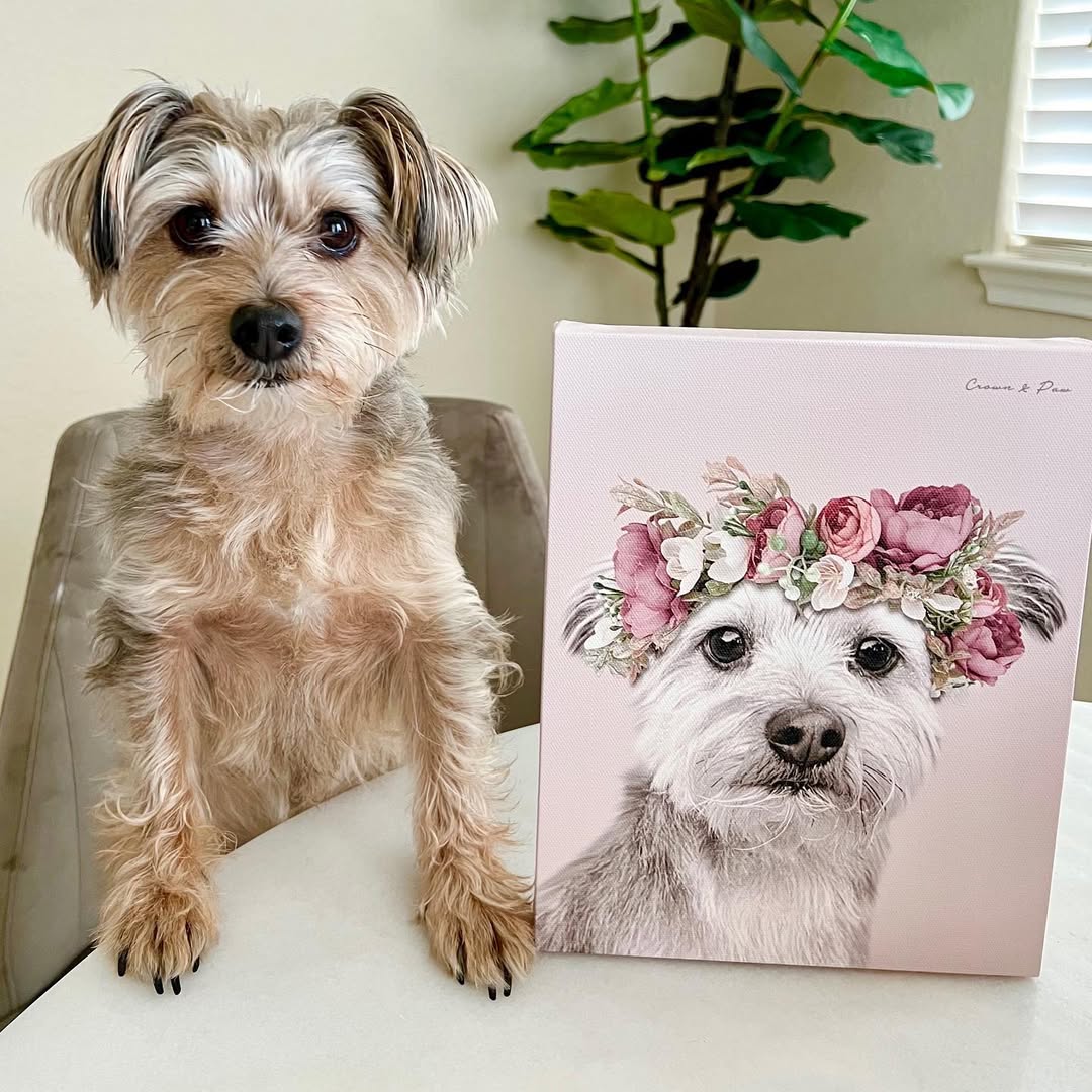 Floral Crown Pet Portrait