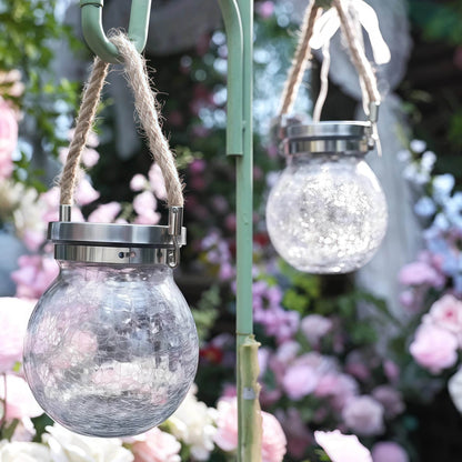 Naawe™ Solar-Powered Crack Glass Lanterns (4 Packs) - Naawe