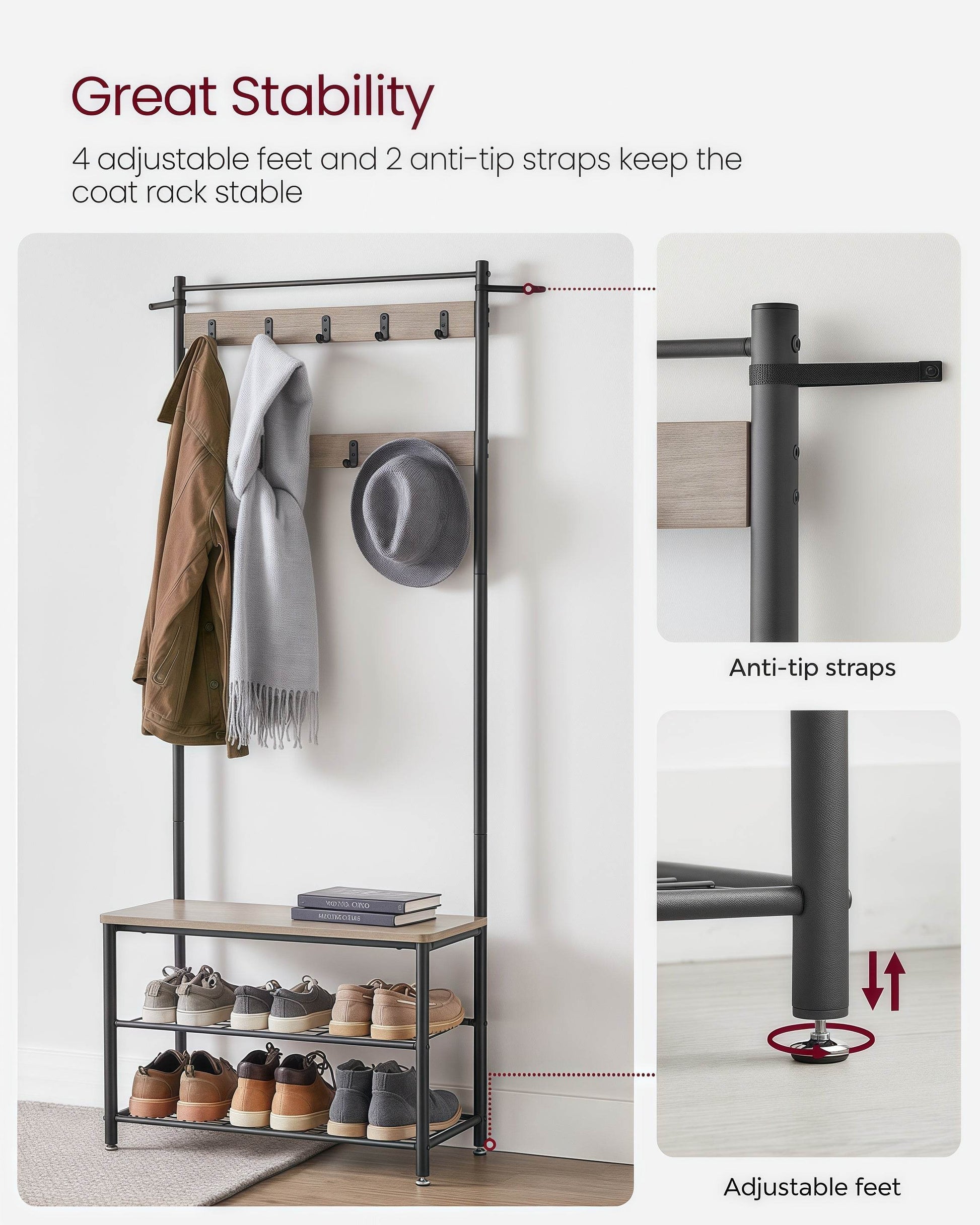Naawe Household Floor Multifunctional Clothes Rack Shoe Organizer - Naawe