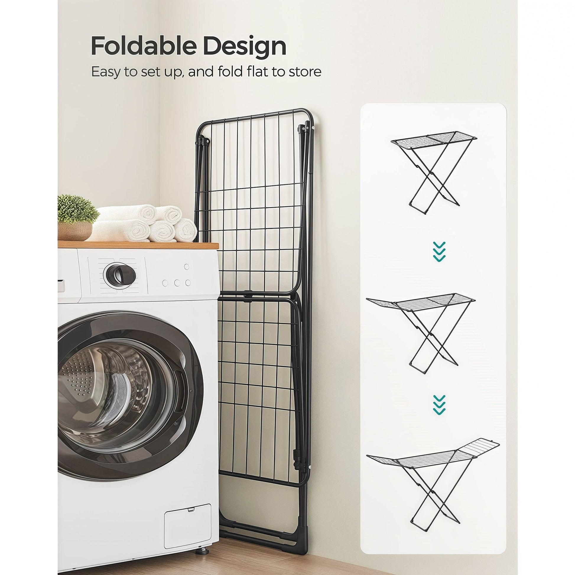 Naawe Installation Free x-Gull Wing Floor Folding Drying Rack - Naawe