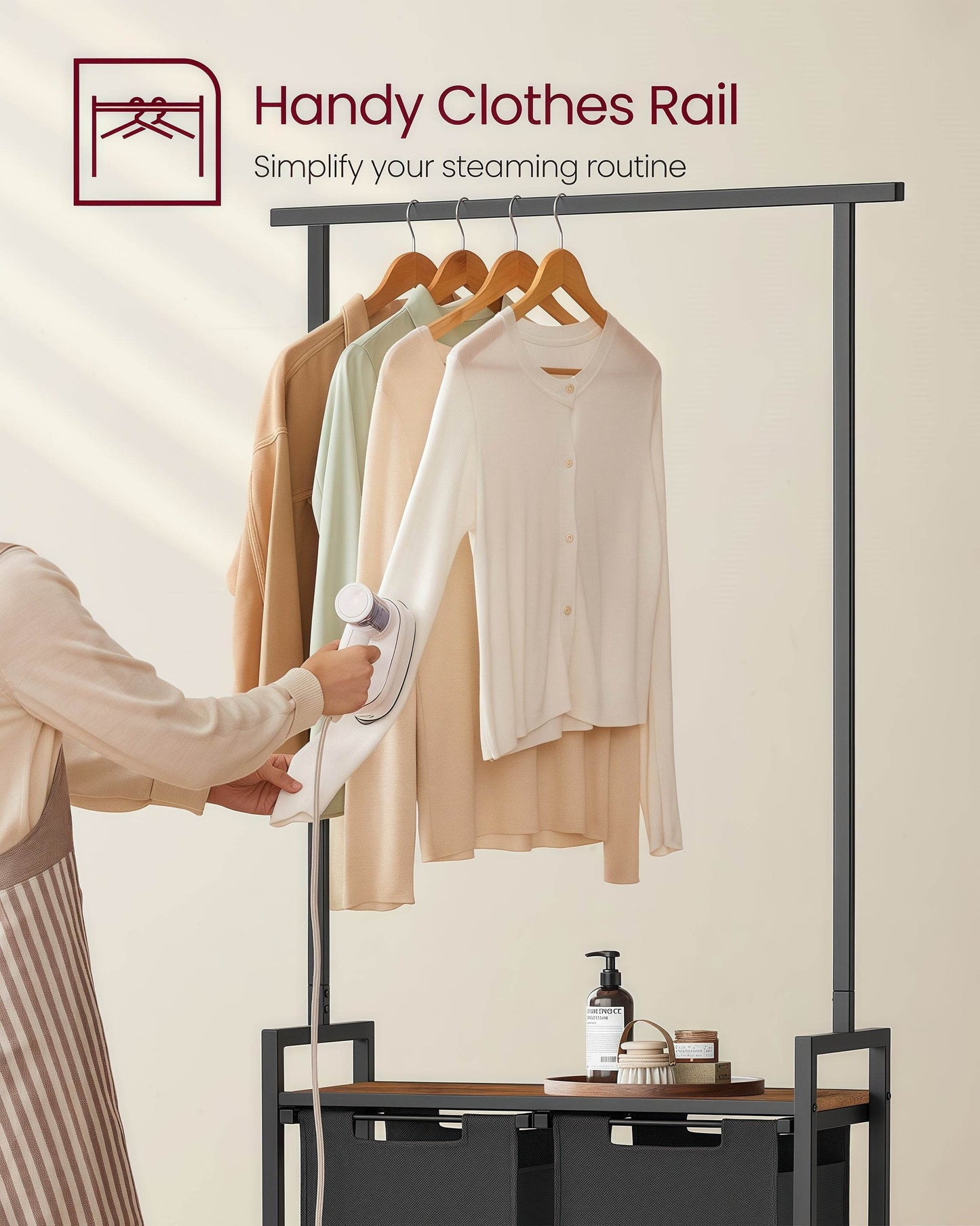 Naawe Household Removable Sortable 2-Section Laundry Hamper Organizer with Hanger - Naawe