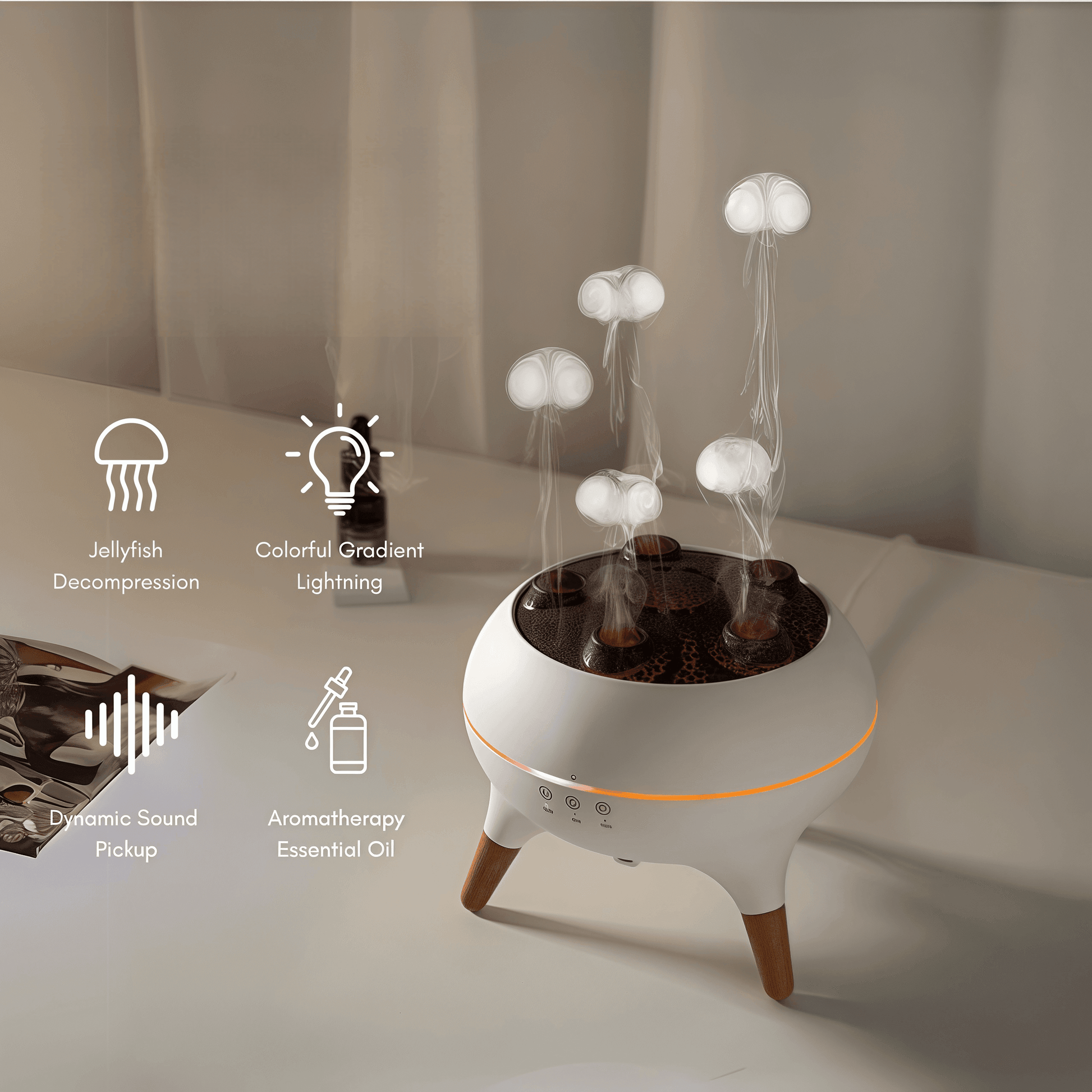 Naawe® Jellyfish Ultrasonic Aromatherapy Diffuser & Mist Humidifier - Naawe