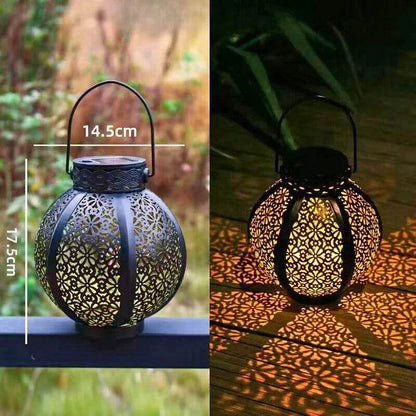 Naawe™ Solar Iron Hollow Lantern - Naawe