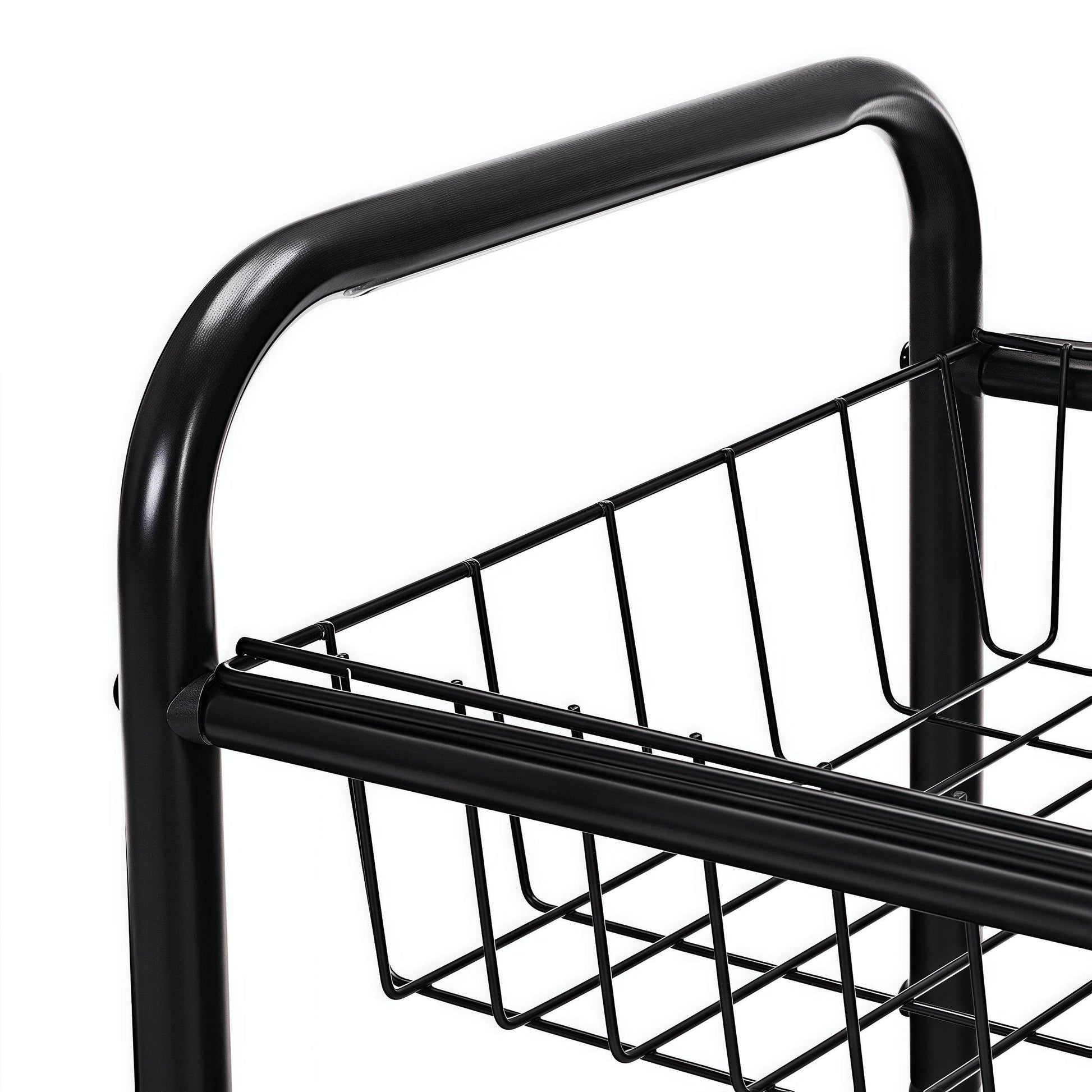Naawe 3-Tier Metal Rolling Cart on Wheels with Baskets - Naawe