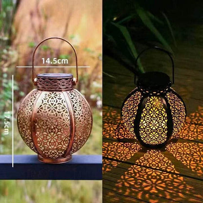 Naawe™ Solar Iron Hollow Lantern - Naawe