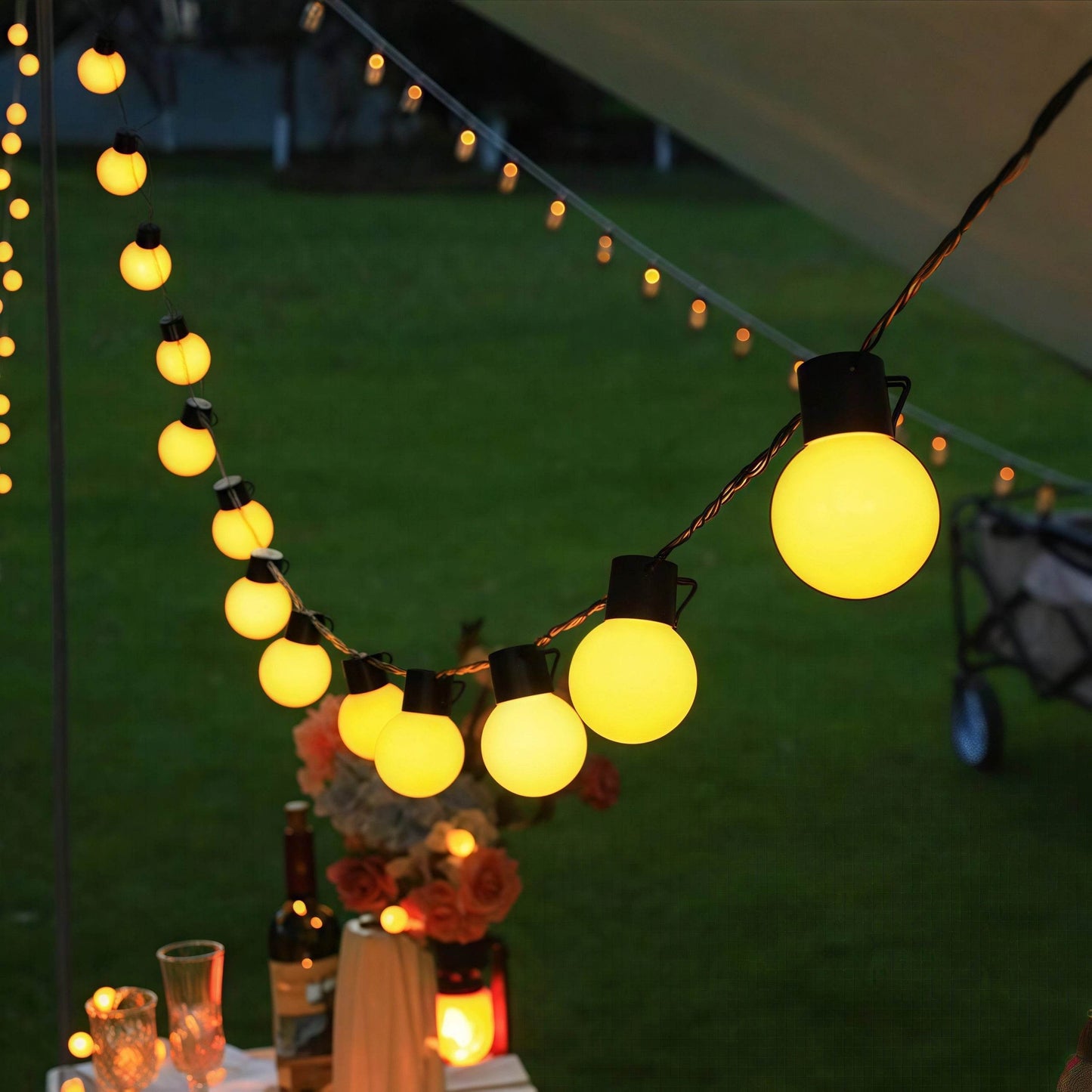 Naawe™ Outdoor Solar LED Bulb String Lights - Naawe