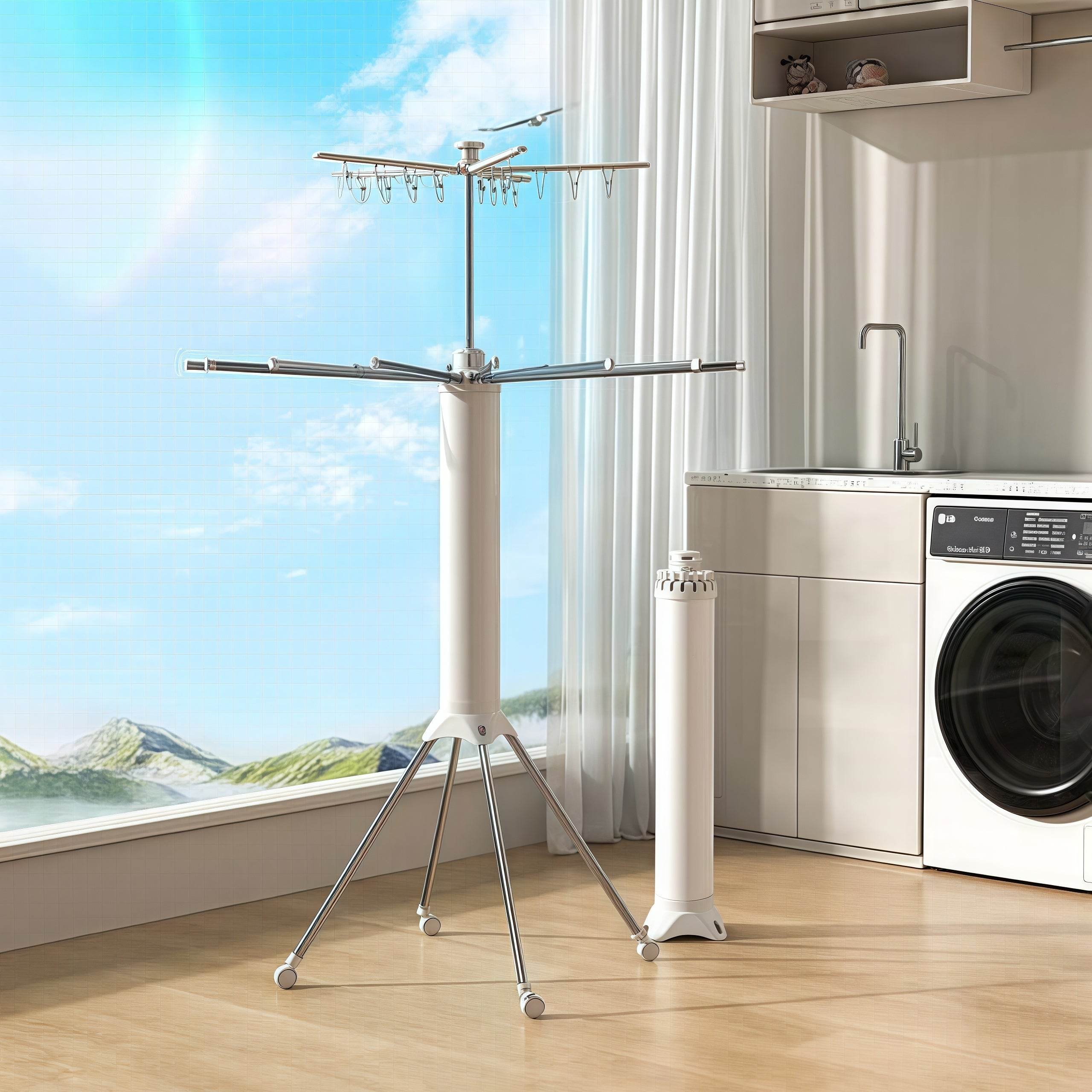 Naawe Double-Tier Four-Legged Foldable and Portable Clothes Drying Rack - Naawe