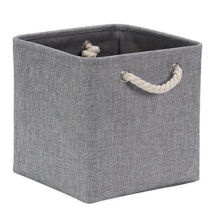 Naawe Cloth Storage Cubes Grey White with Rope Handles - Naawe