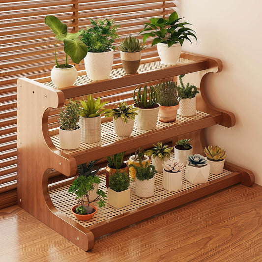 Naawe Window Sill Balcony Indoor Office Desktop Succulent Green Plant Multi-layer Ladder Flower Pot Shelf Rack - Naawe