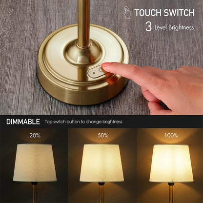 Naawe Designer-Favorite Gold Lamp - Gentle Night Reading Light | Instant Warm/Cool Switch - Naawe