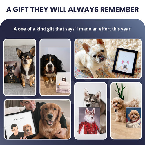 Custom Pet Portrait – Hand-Drawn Memorial & Gift Artwork
