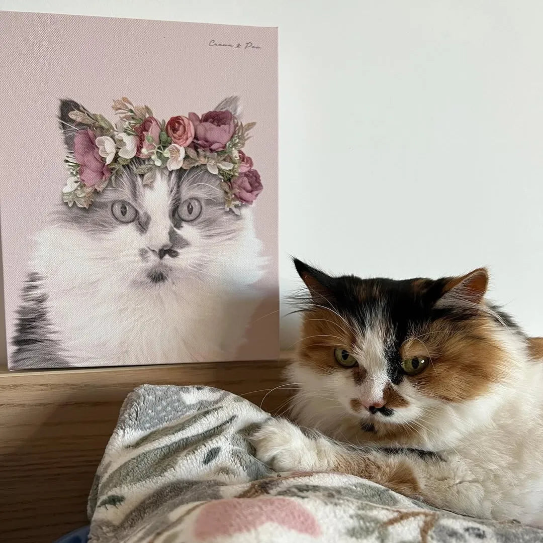 Floral Crown Pet Portrait